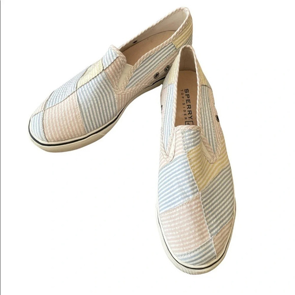 Sperry Top-Sider Pastel Striped Textile Casual Loafers Shoes - Picture 6 of 17